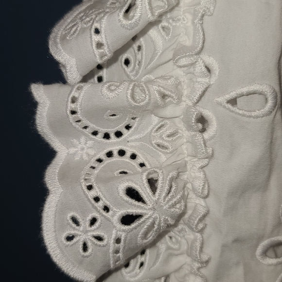 NWT Simone Rocha × H&M Eylet white dress with puff sleeves Cinch Waist - Picture 8 of 16